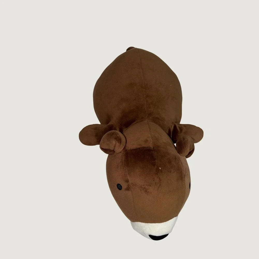 Pillowfort Weighted Plush Bear Brown Stuffed Animal Sensory Throw Pillow 17 Inch